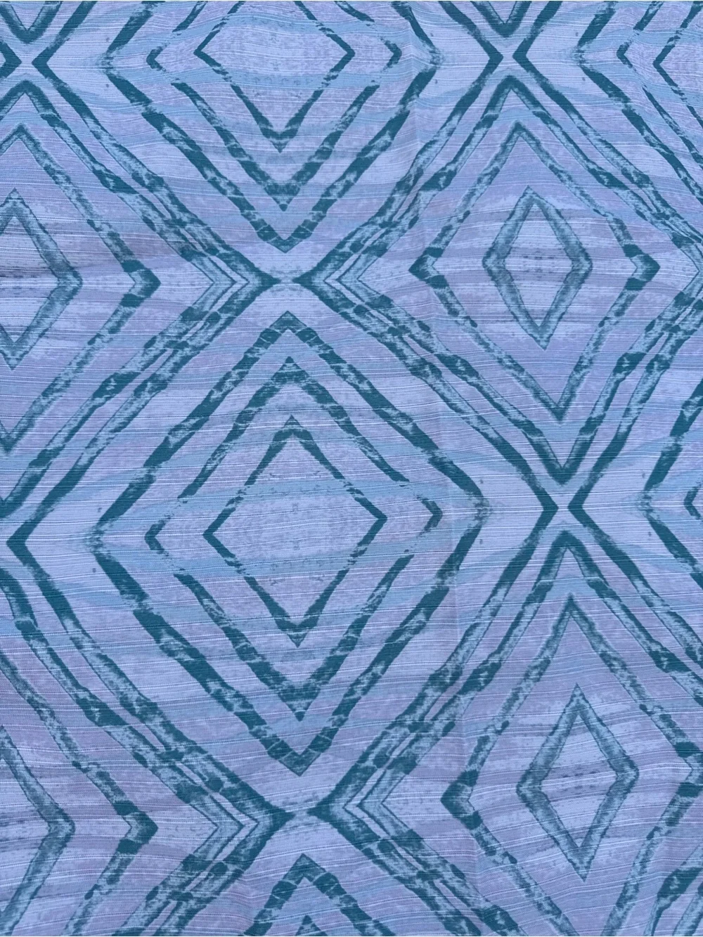 Commonwealth Teal Blue Geometric Shower Curtain